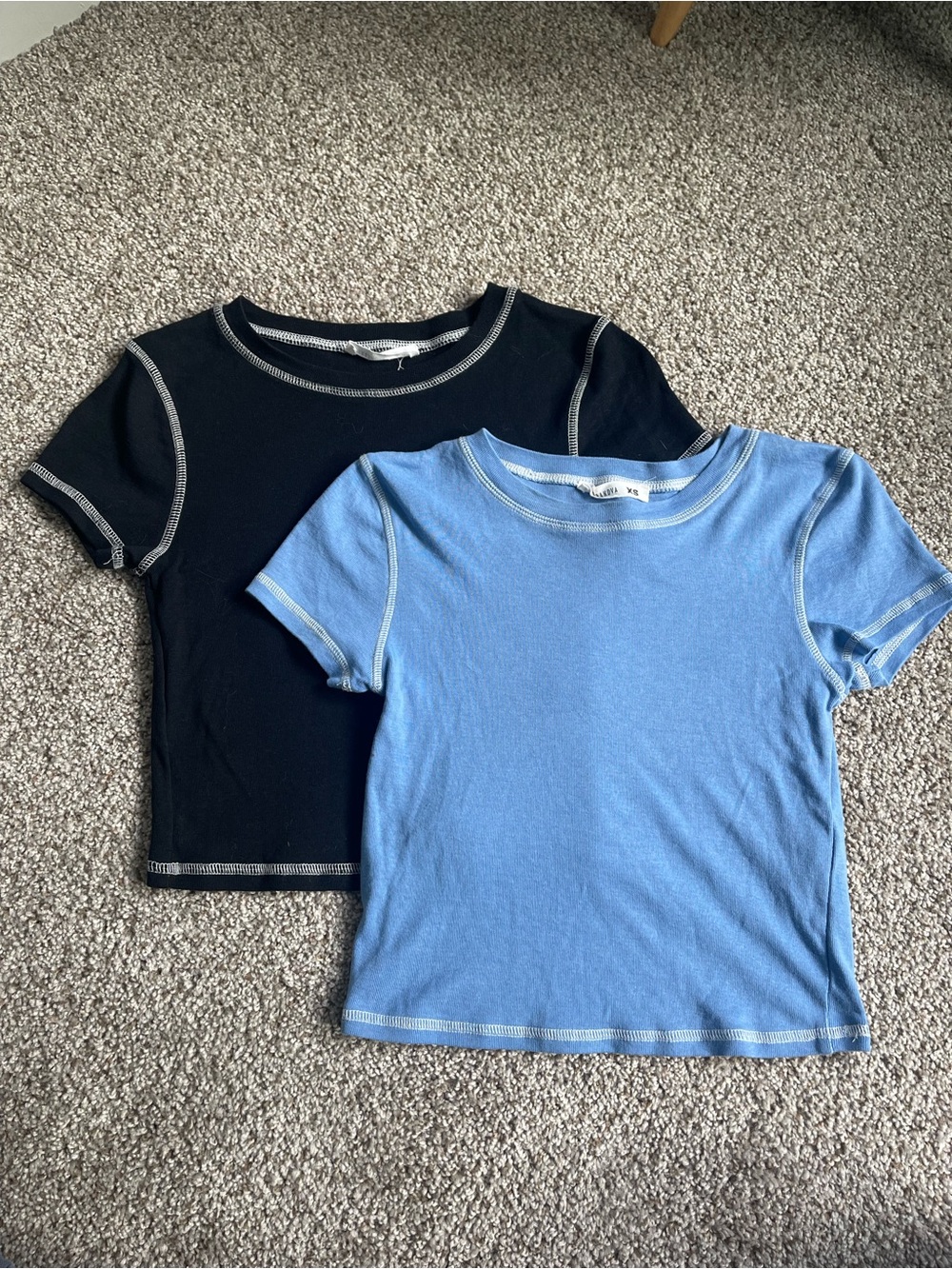 Basic Cute tees - Blue and Black